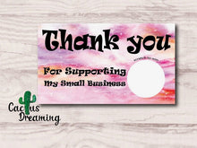 Load image into Gallery viewer, Whimsical Thank you Scratch Off Cards