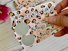Load image into Gallery viewer, Pink Leopard Thank You Scratch Off Cards