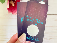 Load image into Gallery viewer, Stars Falling Thank You Scratch Off Cards