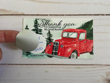 Load image into Gallery viewer, Red Truck with Trees Scratch Off Cards