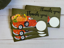 Load image into Gallery viewer, Fall Inspired Thank You Scratch Off Cards for customer of small business