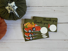 Load image into Gallery viewer, Pumpkin Truck Thank You Scratch Off Cards