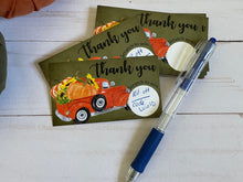 Load image into Gallery viewer, Pumpkin Truck Thank You Scratch Off Cards