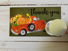 Load image into Gallery viewer, Pumpkin Truck Thank You Scratch Off Cards