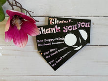 Load image into Gallery viewer, Black Whimsical Thank You Scratch Off Cards