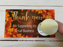 Load image into Gallery viewer, Fall Leafs Thank You Scratch Off Cards (Fall Colors)