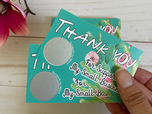 Load image into Gallery viewer, Horizontal Cactus Thank You Scratch Off Cards