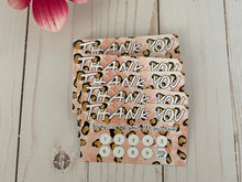 Load image into Gallery viewer, Leopard Customer Appreciation Thank You Punch Cards
