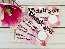 Load image into Gallery viewer, Whimsical Thank you Scratch Off Cards
