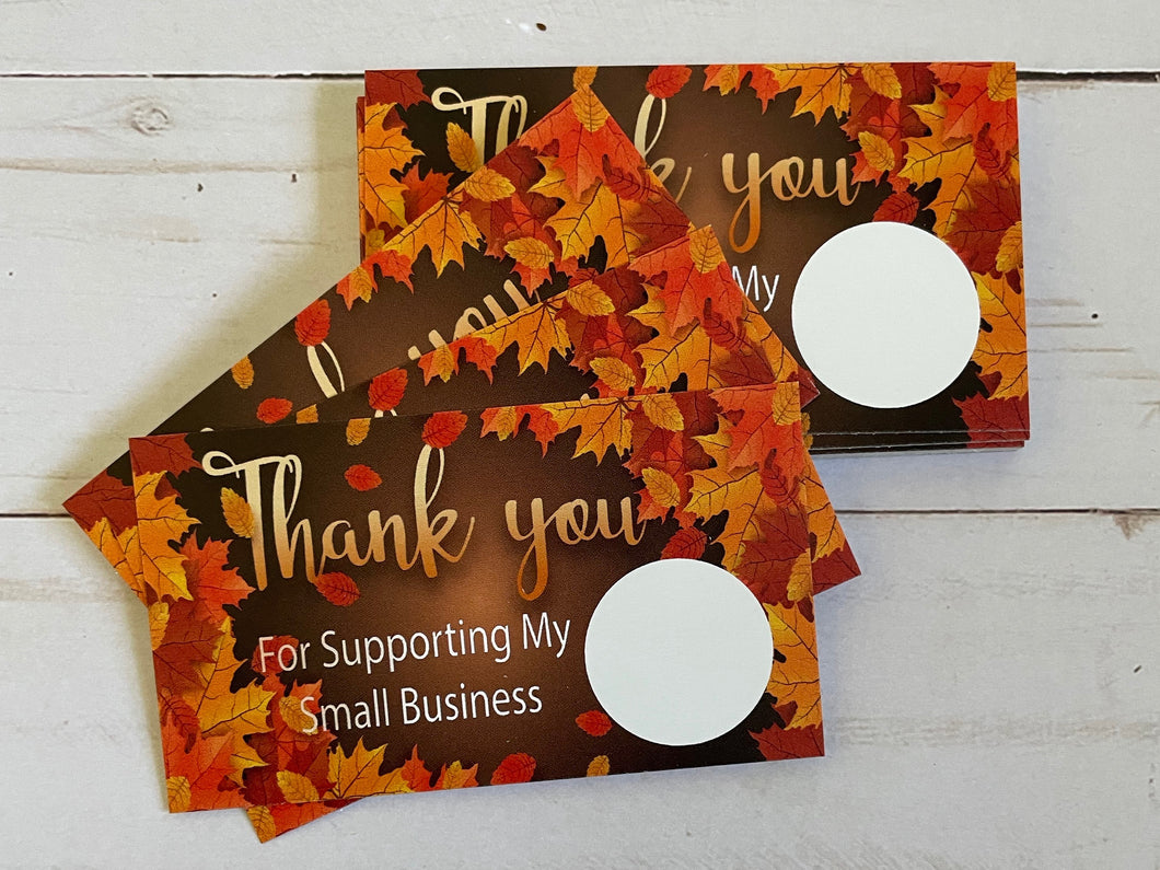 Fall Leafs Scratch Off Cards (Fall Colors)