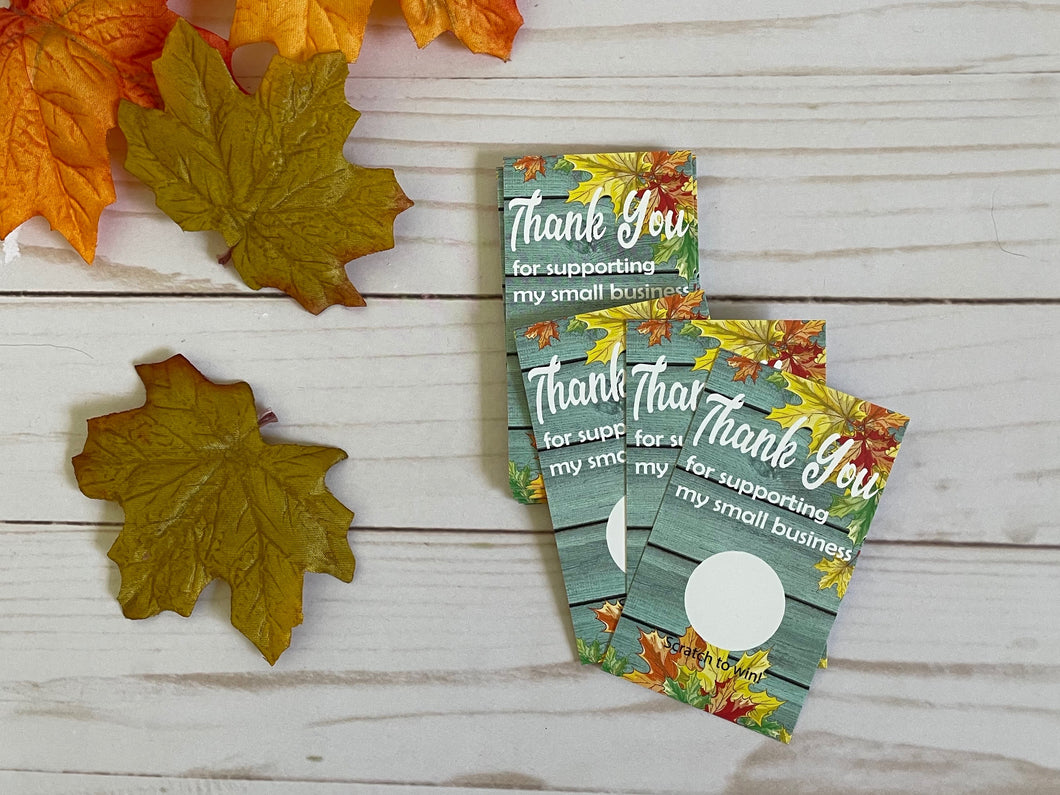 Thank You Scratch Off Cards Fall Colors