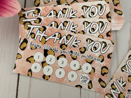 Customer Appreciation Punch Cards